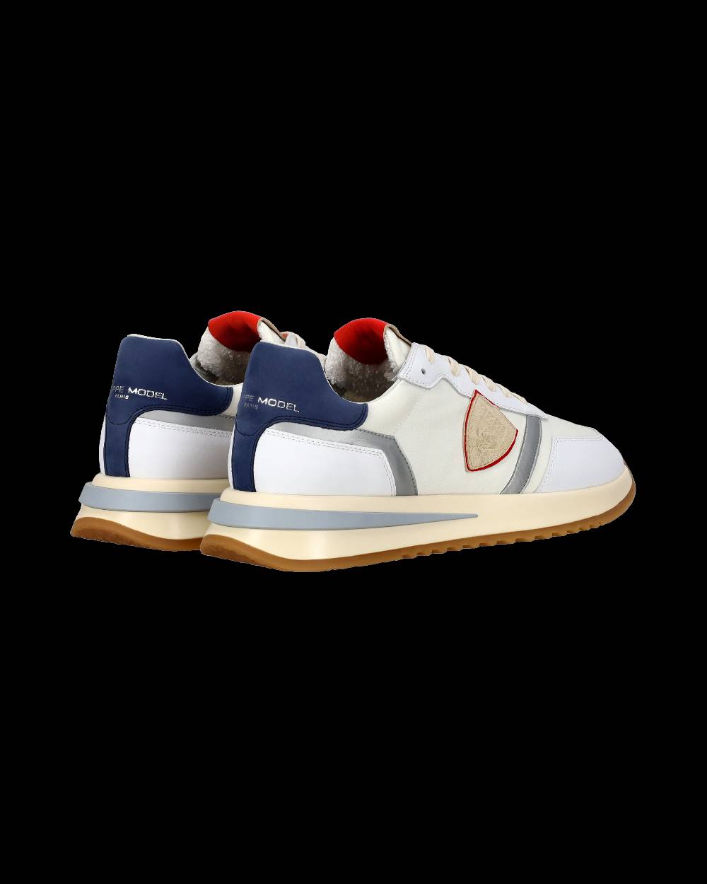 Philippe Model Sneaker casual Tropez 2.1 da uomo in nylon e pelle - Bianco, blu e rosso Shopping Online