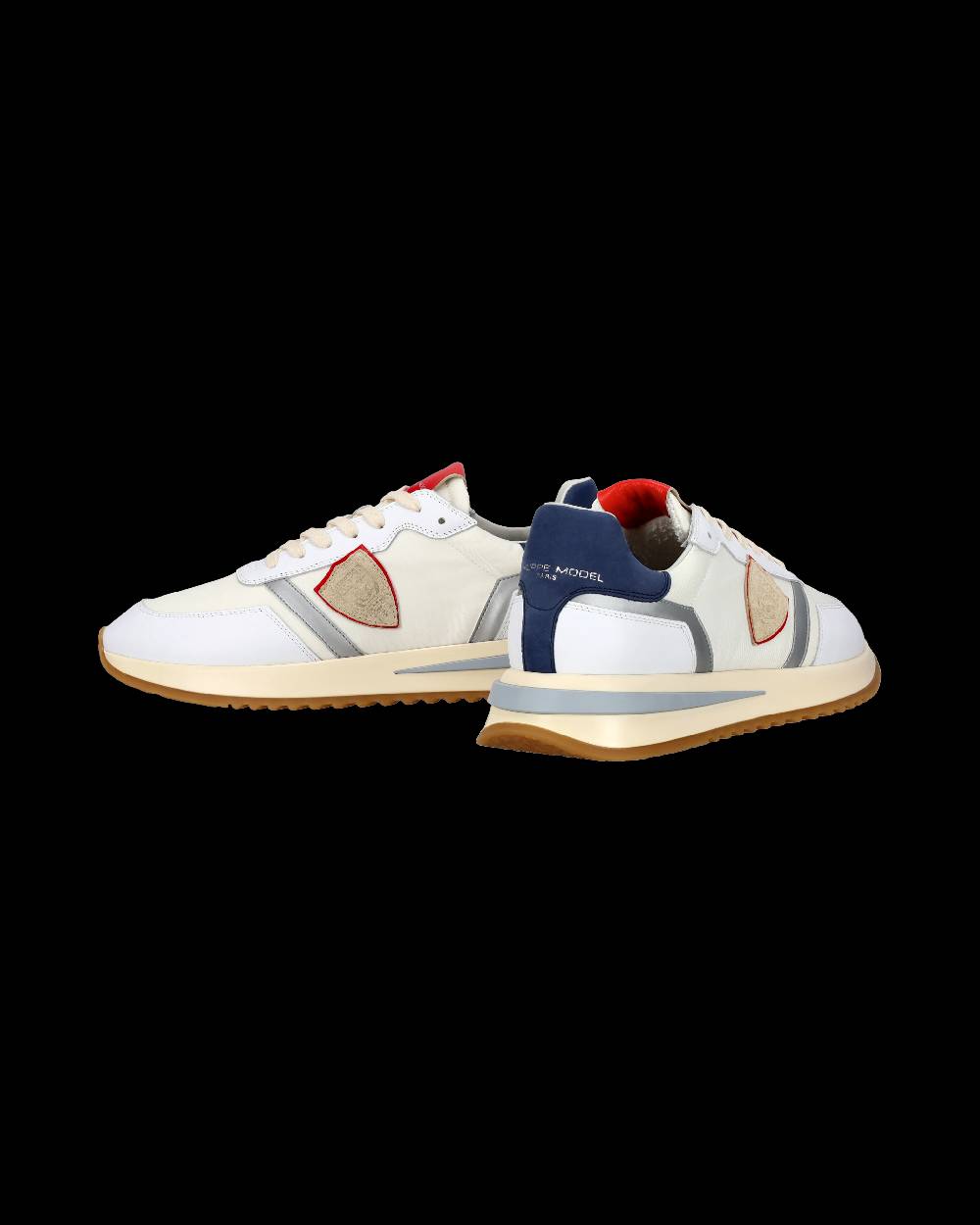 Philippe Model Sneaker casual Tropez 2.1 da uomo in nylon e pelle - Bianco, blu e rosso Shopping Online