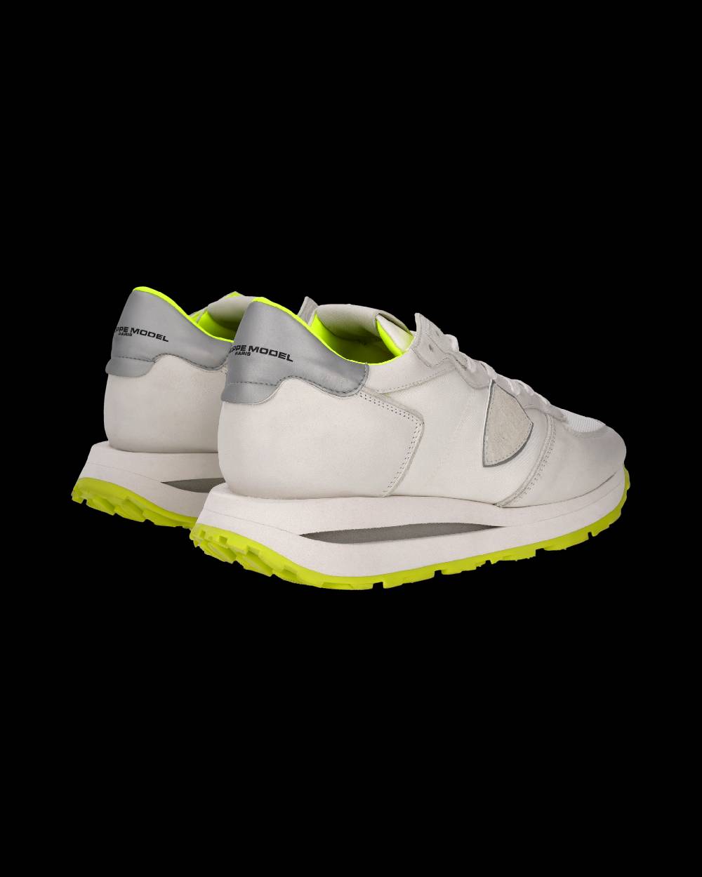 Philippe Model Sneaker Tropez Haute Uomo, Bianco e Giallo Fluo Offerte