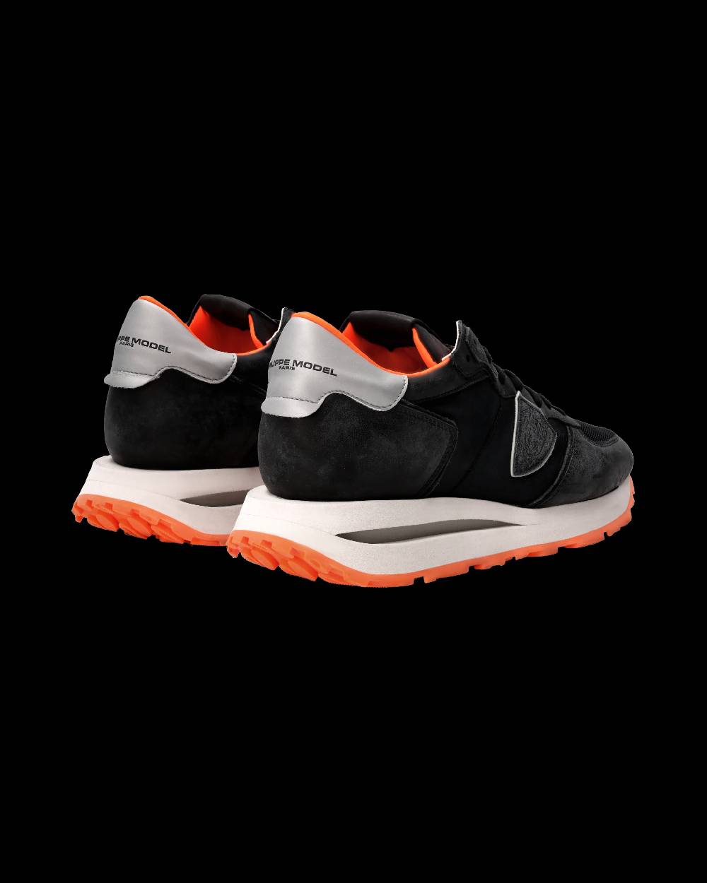 Philippe Model Sneaker Tropez Haute Uomo, Nero e Arancio Hotsell