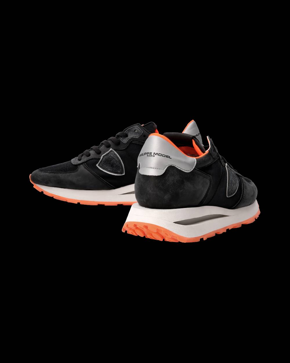 Philippe Model Sneaker Tropez Haute Uomo, Nero e Arancio Hotsell