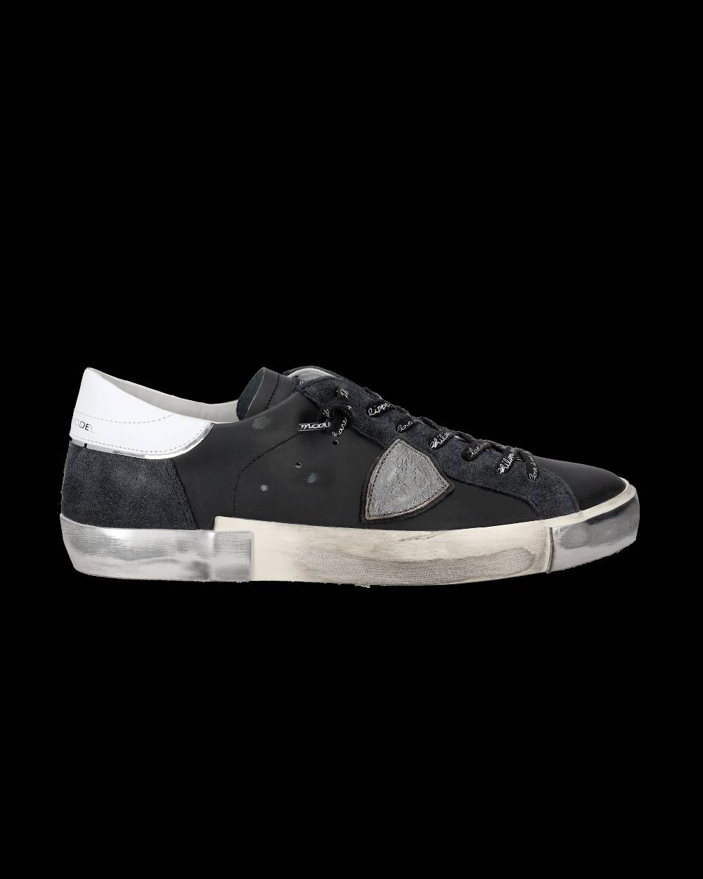 Philippe Model Sneaker bassa Prsx uomo - nero e argento Spedizione Gratuita