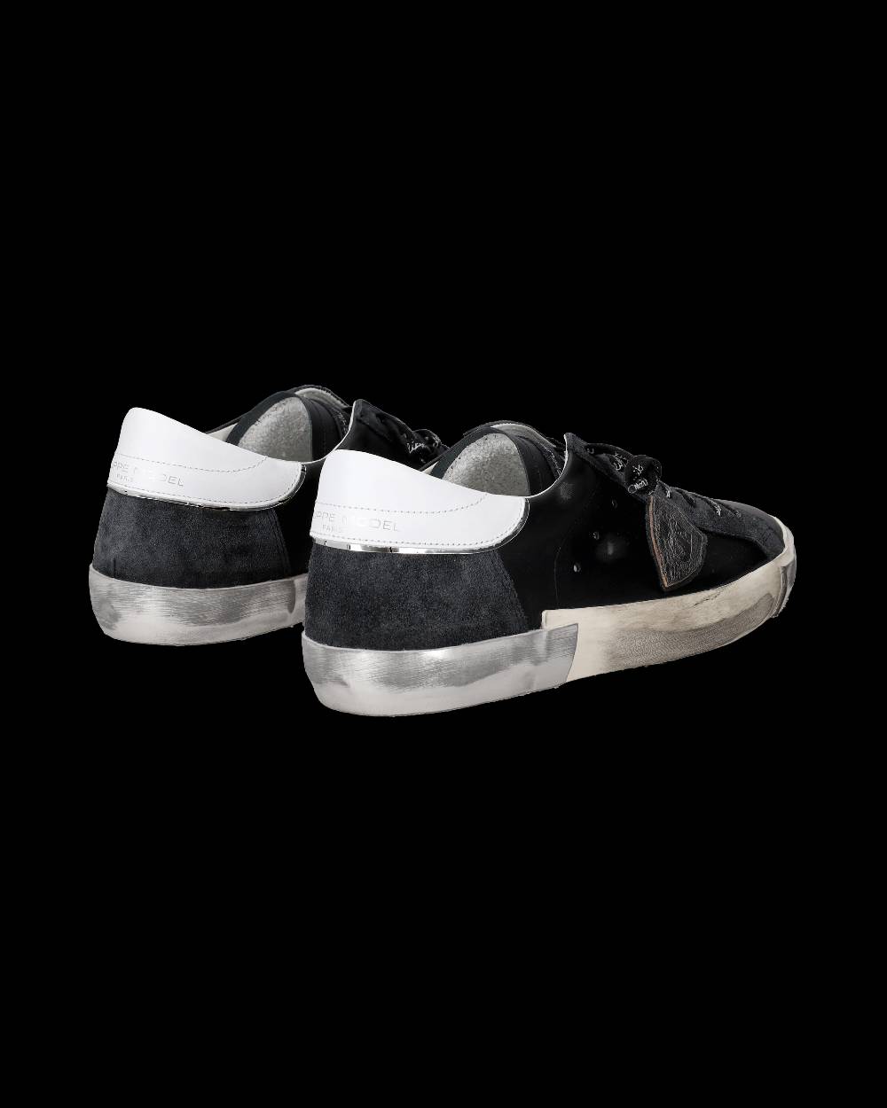 Philippe Model Sneaker bassa Prsx uomo - nero e argento Spedizione Gratuita