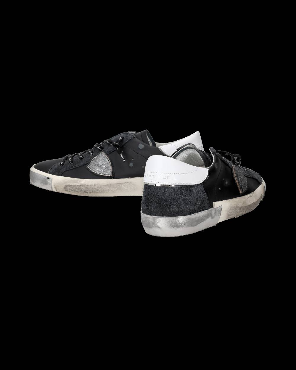 Philippe Model Sneaker bassa Prsx uomo - nero e argento Spedizione Gratuita