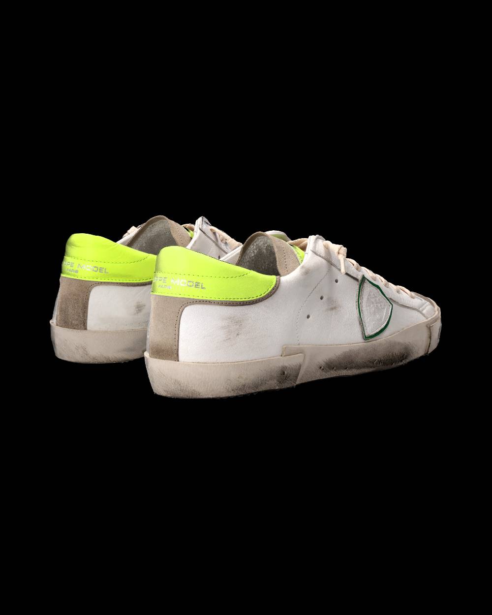 Philippe Model Sneaker Prsx Uomo, Bianco e Giallo Fluo Presa