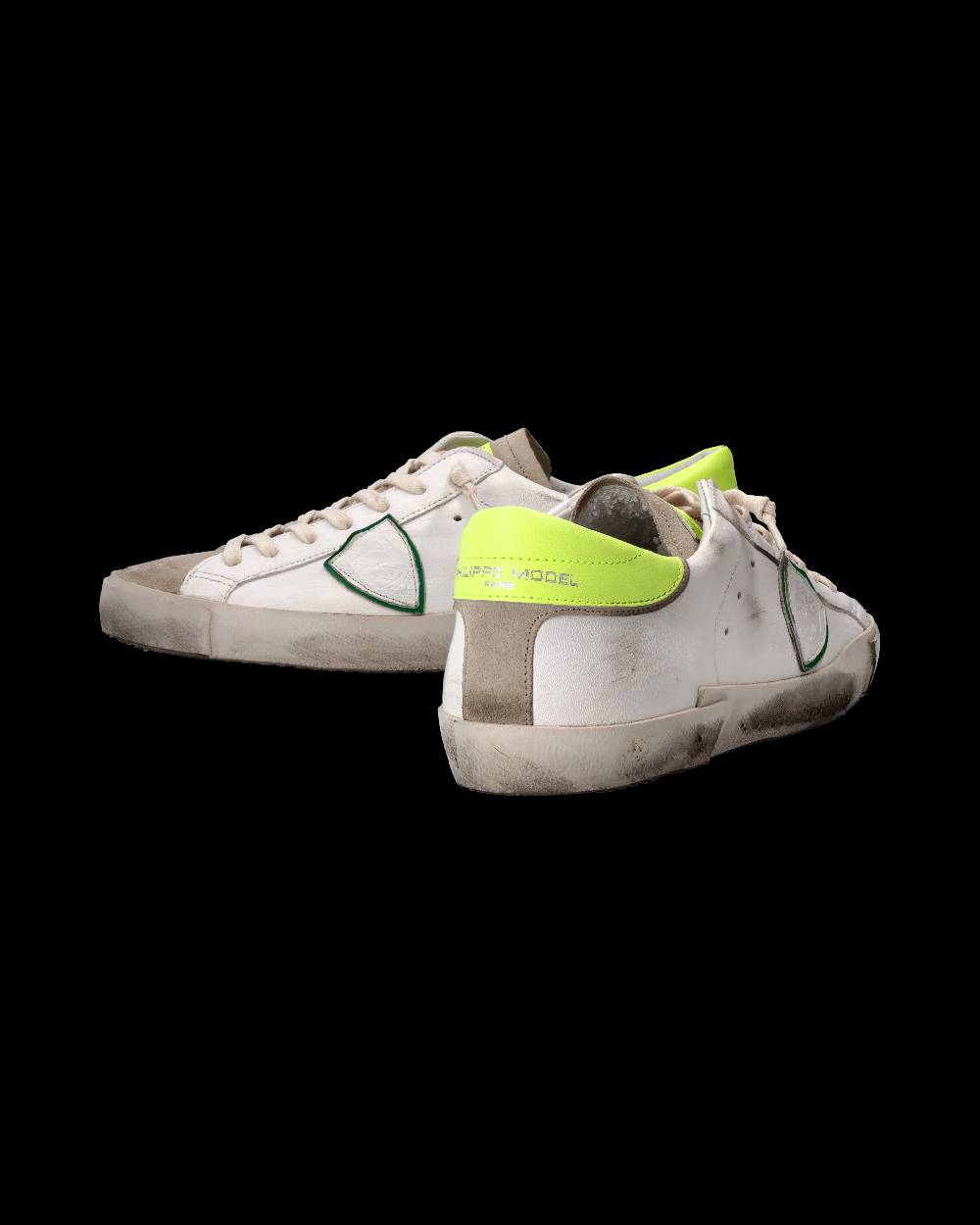 Philippe Model Sneaker Prsx Uomo, Bianco e Giallo Fluo Presa