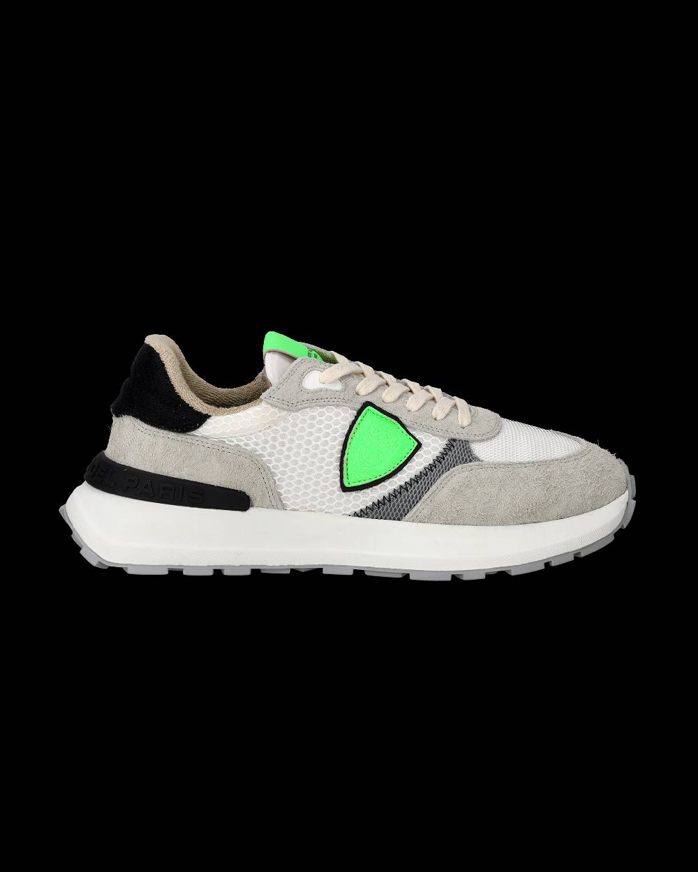 Philippe Model Sneakers Antibes da Uomo Bianche e Verdi in Tessuto Tecnico E Pelle 2025