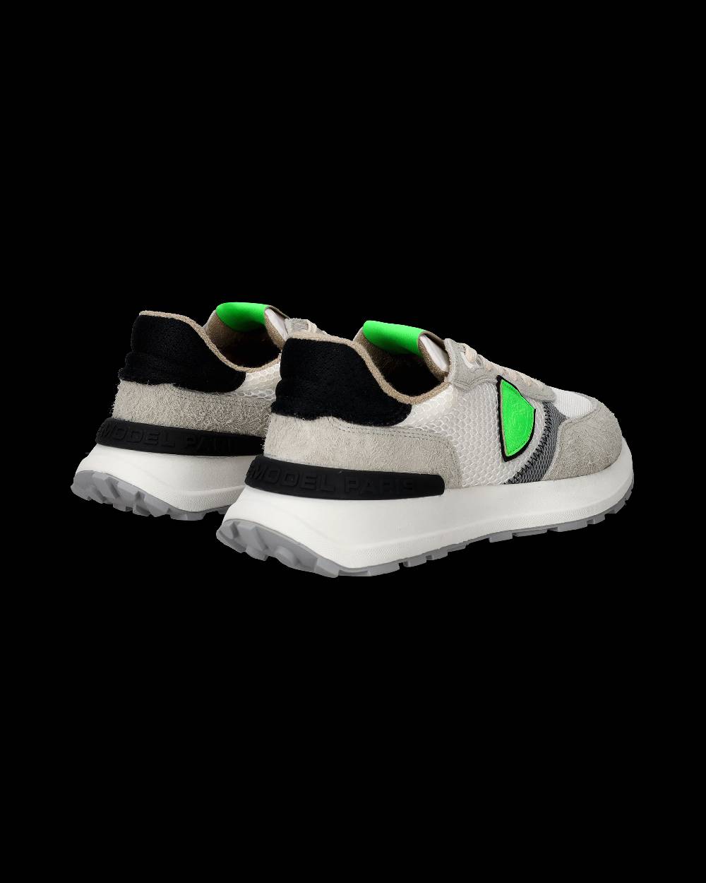 Philippe Model Sneakers Antibes da Uomo Bianche e Verdi in Tessuto Tecnico E Pelle 2025