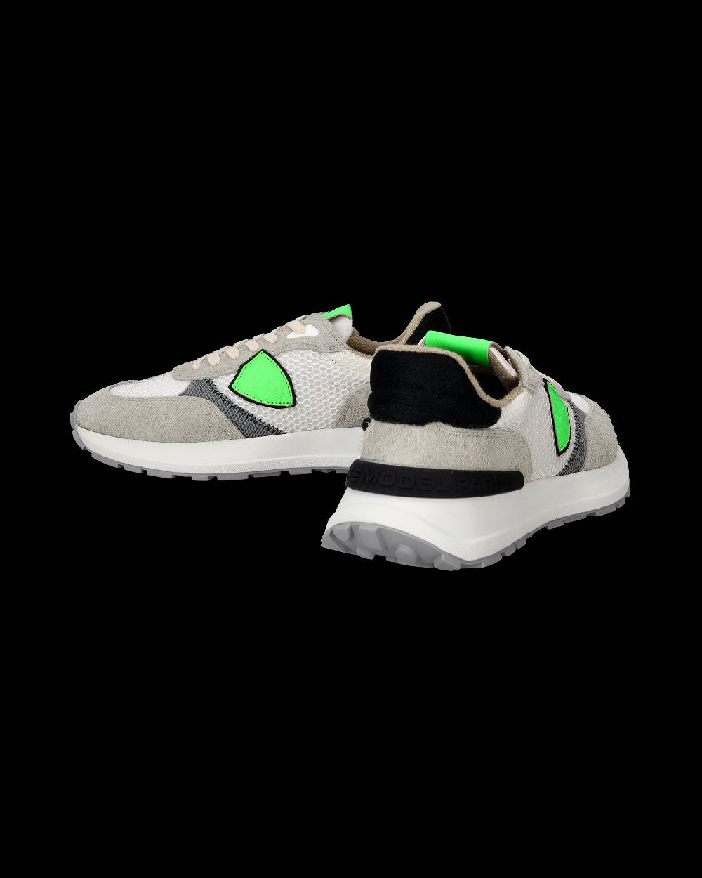 Philippe Model Sneakers Antibes da Uomo Bianche e Verdi in Tessuto Tecnico E Pelle 2025