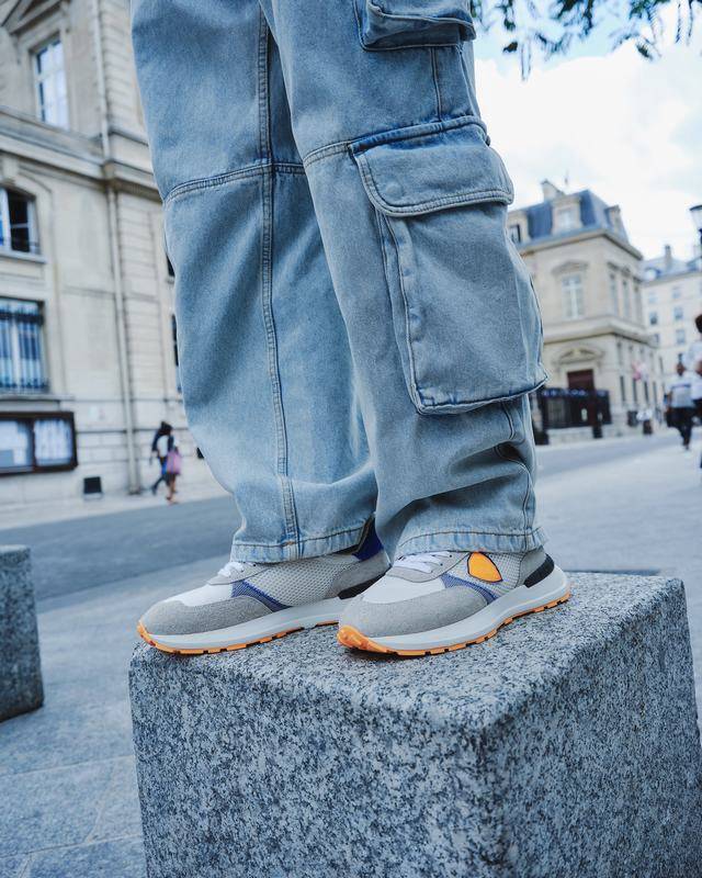 Philippe Model Sneaker running basse Antibes uomo - bianco e arancio In Linea