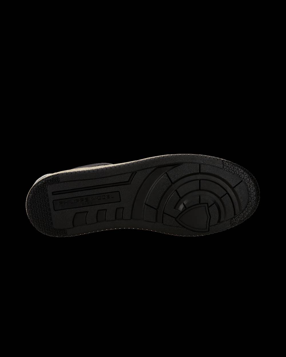 Philippe Model Sneaker streetwear Lyon da uomo in pelle riciclata - Nero e arancione Promozione