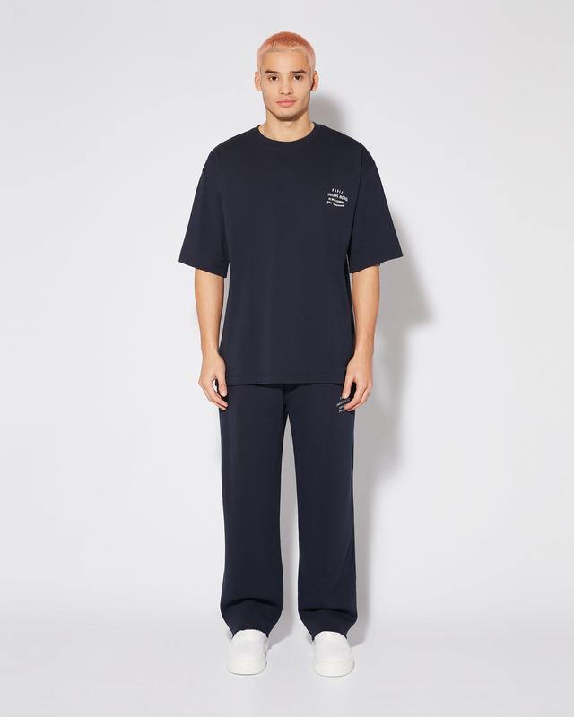 Philippe Model T-Shirt Maurice da Uomo Blu in Jersey Spedizione Gratuita