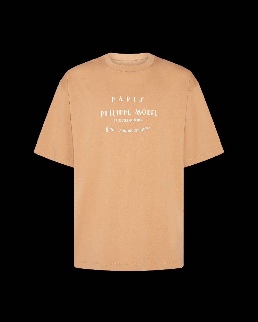 Philippe Model T-Shirt Maurice da Uomo Marrone in Jersey Pezzi Unici