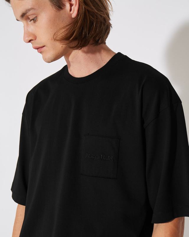 Philippe Model T-Shirt Maurice da Uomo Nera in Jersey Soddisfazione Garantita