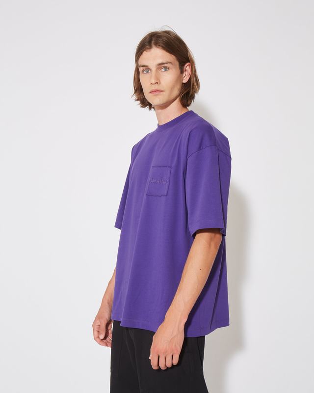 Philippe Model T-Shirt Maurice da Uomo Viola in Jersey Consegna Veloce