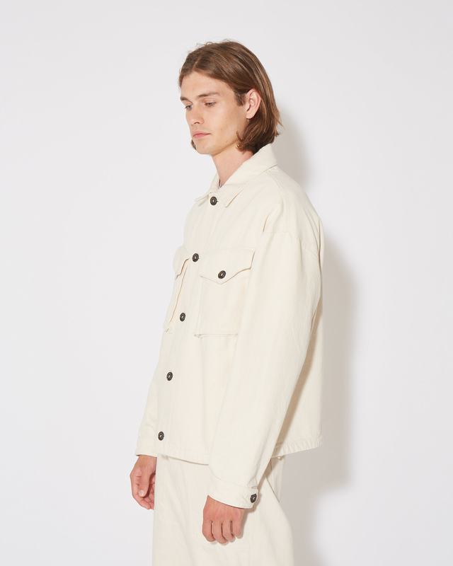 Philippe Model Giacca GERARD da Uomo Beige ecru in Bull Denim Sottocosto