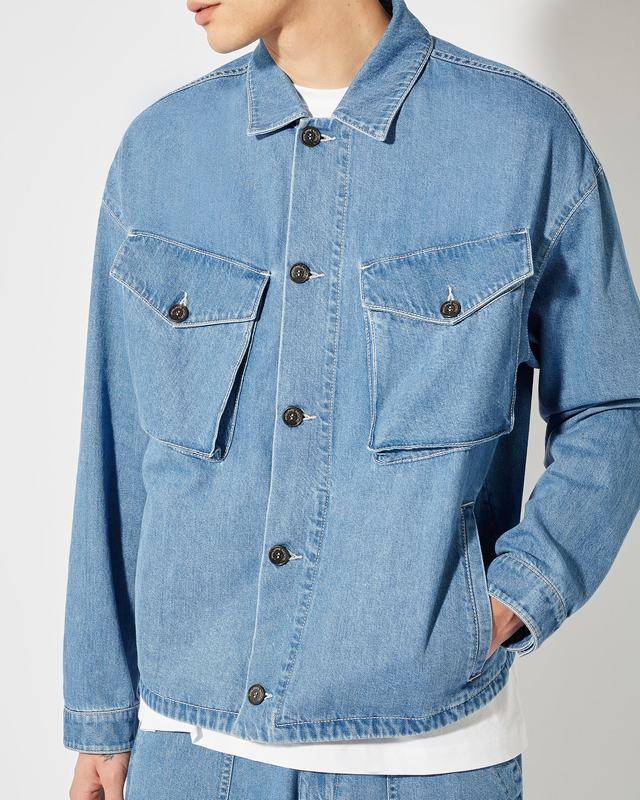 Philippe Model Overshirt In Denim Gerard da Uomo Azzurra in Denim Novità