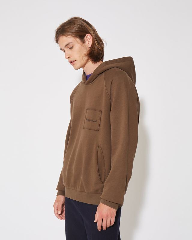 Philippe Model Felpa con cappuccio JEAN da Uomo Marrone in Jersey Sconto