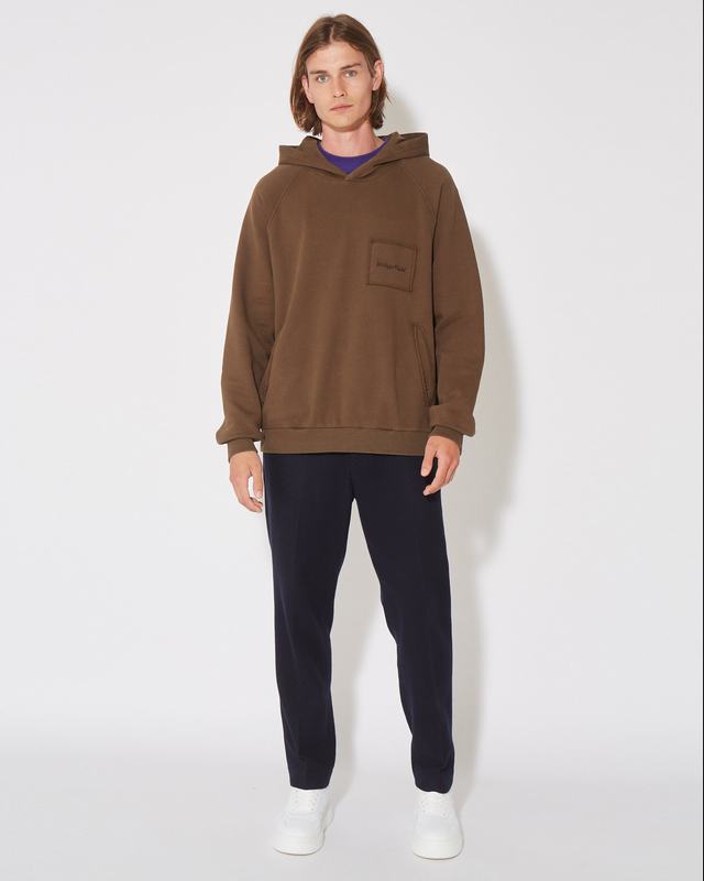 Philippe Model Felpa con cappuccio JEAN da Uomo Marrone in Jersey Sconto