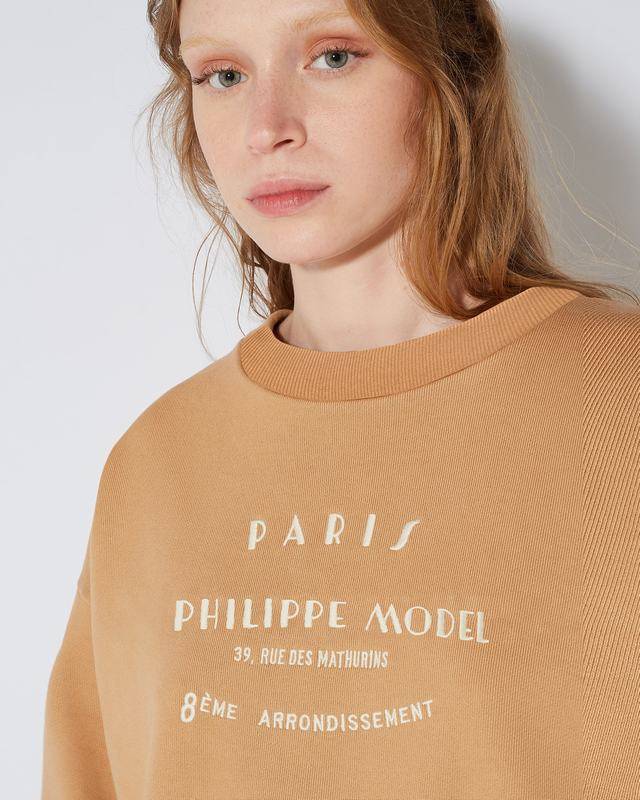 Philippe Model Maglione girocollo Babette da Donna Marrone in Jersey Offerta