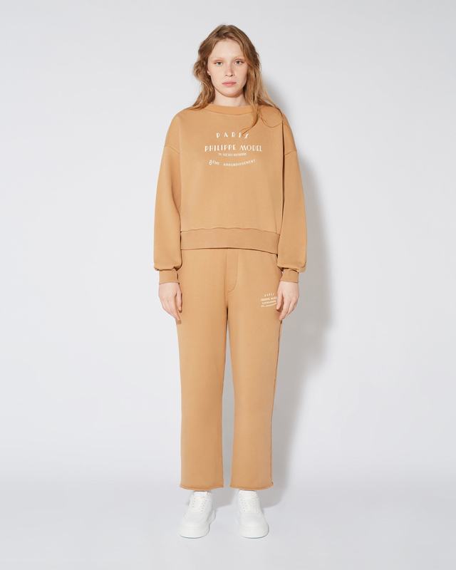 Philippe Model Maglione girocollo Babette da Donna Marrone in Jersey Offerta