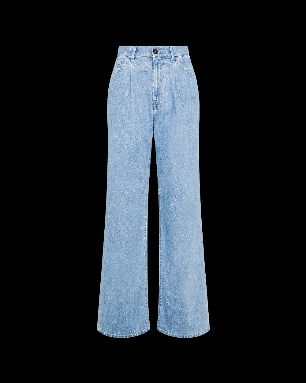 Philippe Model Jeans Charlotte da Donna Azzurro in Denim Vendita Calda