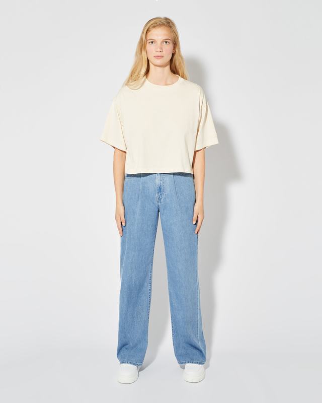 Philippe Model Jeans Charlotte da Donna Azzurro in Denim Vendita Calda