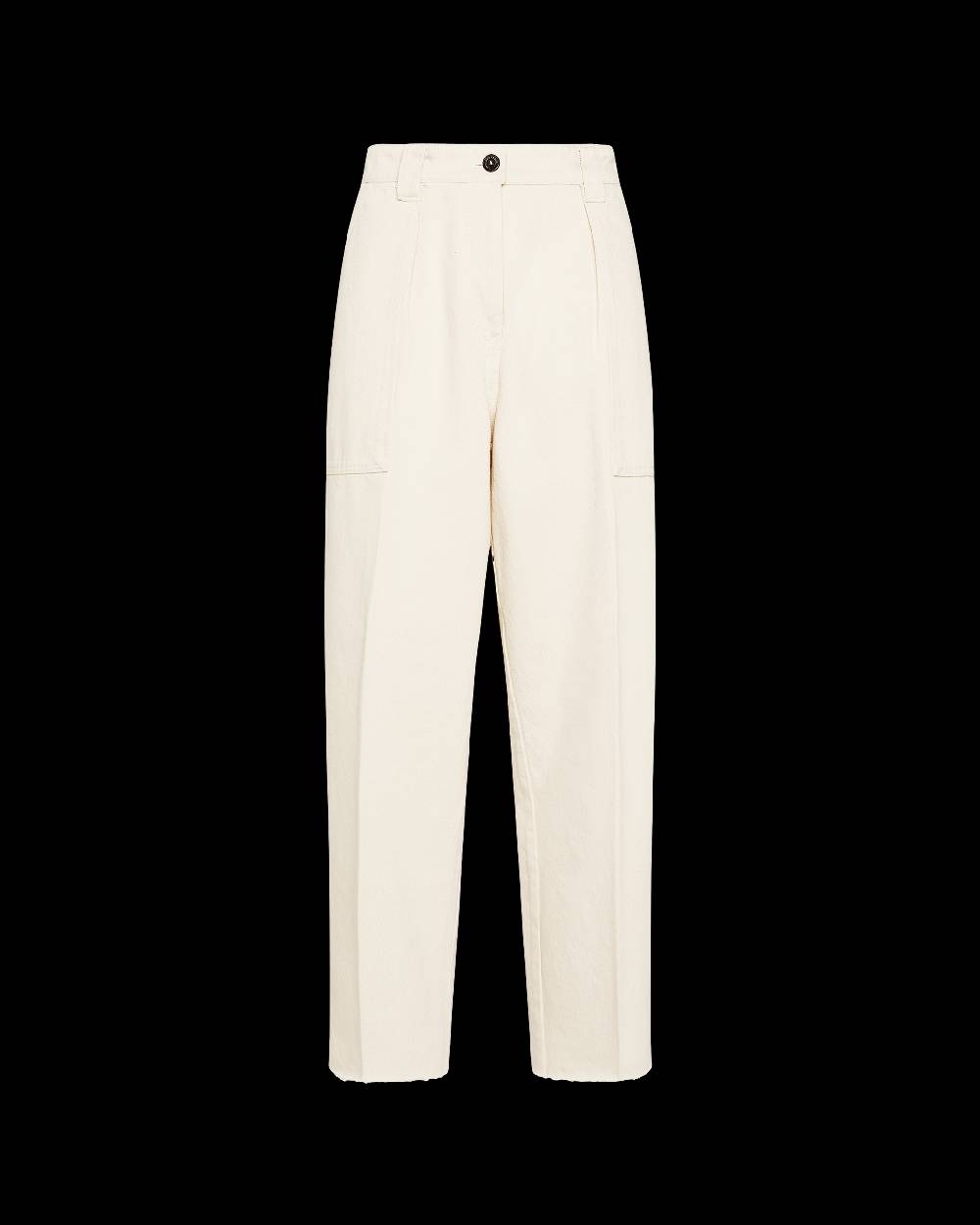 Philippe Model Pantaloni Coline da Donna Ecru in Bull Denim Vendita Economica