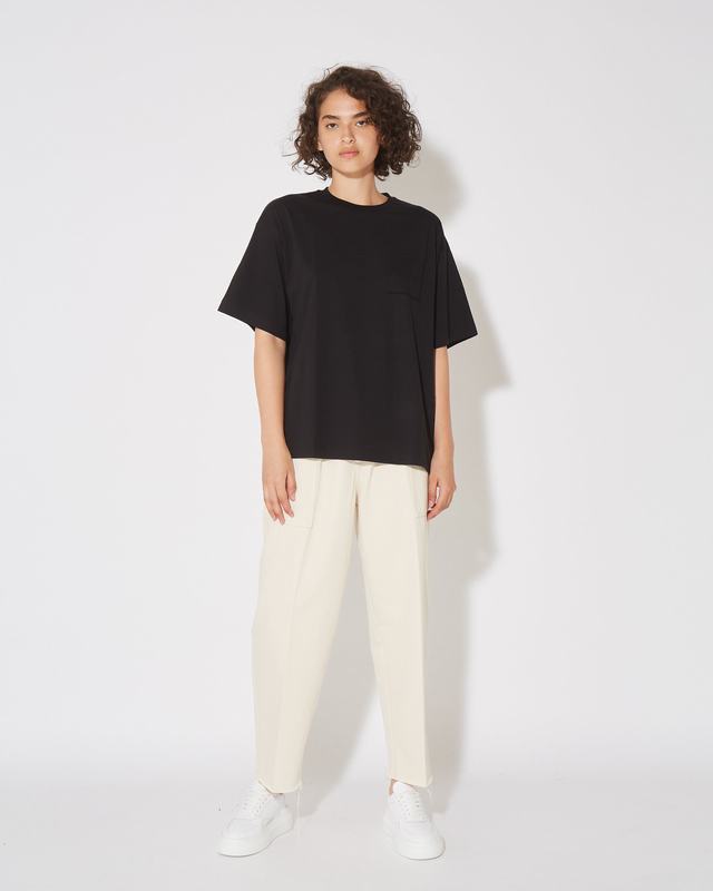 Philippe Model Pantaloni Coline da Donna Ecru in Bull Denim Vendita Economica