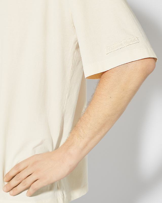 Philippe Model T-Shirt Maurice da Uomo Beige ecru in Jersey In Saldo