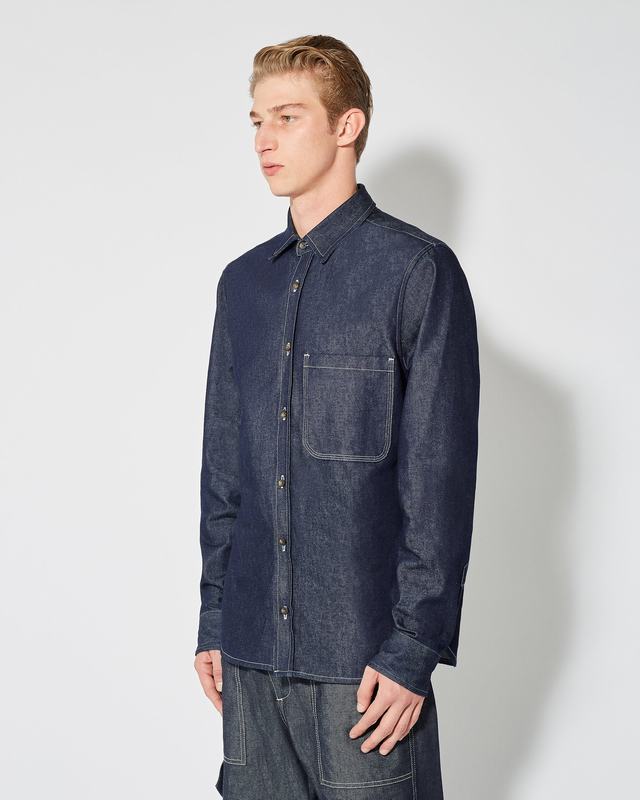 Philippe Model Denim Overshirt David da Uomo Blu in Denim 2025