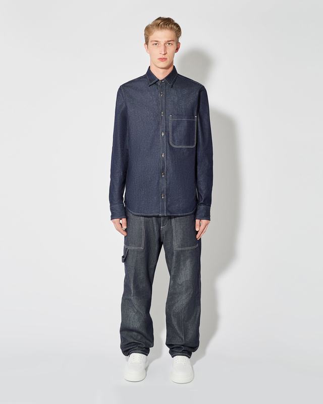 Philippe Model Denim Overshirt David da Uomo Blu in Denim 2025