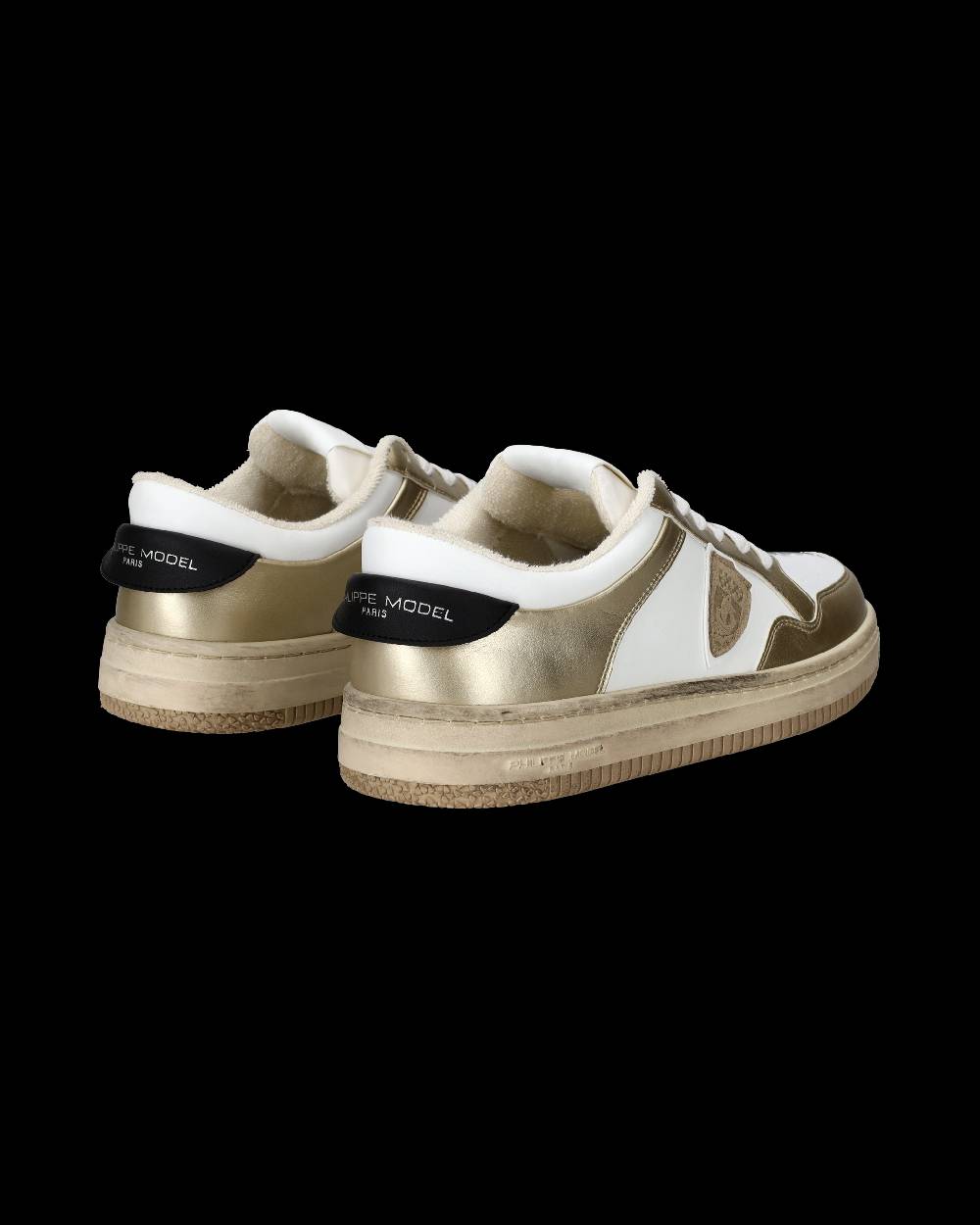 Philippe Model Sneaker basse Lyon donna - bianco e oro Sottocosto