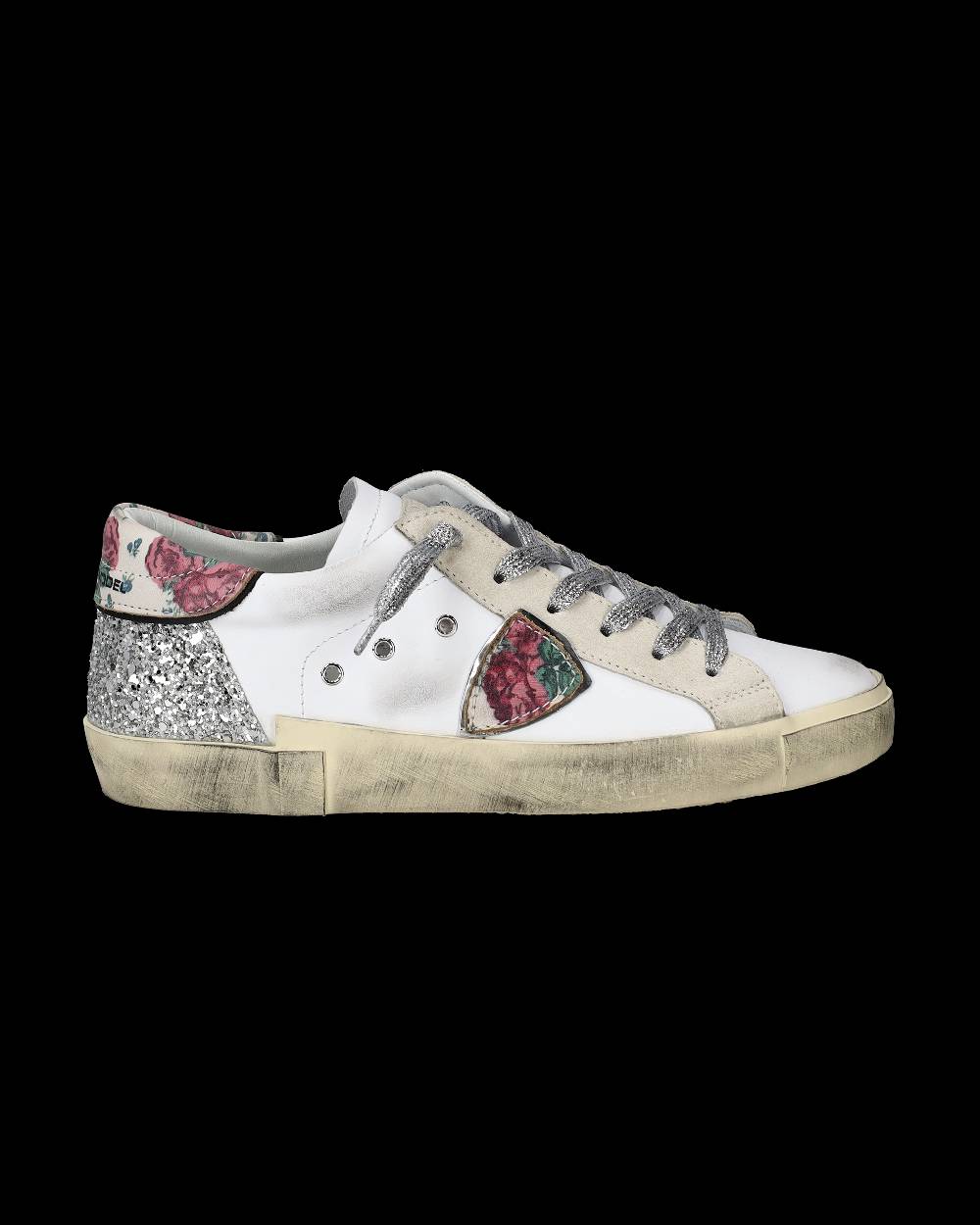 Philippe Model Sneakers Prsx da Donna Bianche e Argento in Pelle Convenienza
