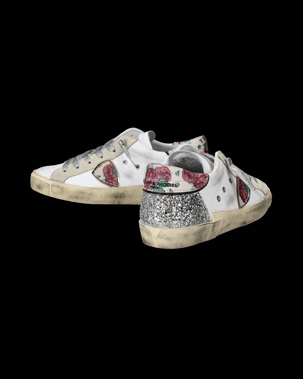 Philippe Model Sneakers Prsx da Donna Bianche e Argento in Pelle Convenienza