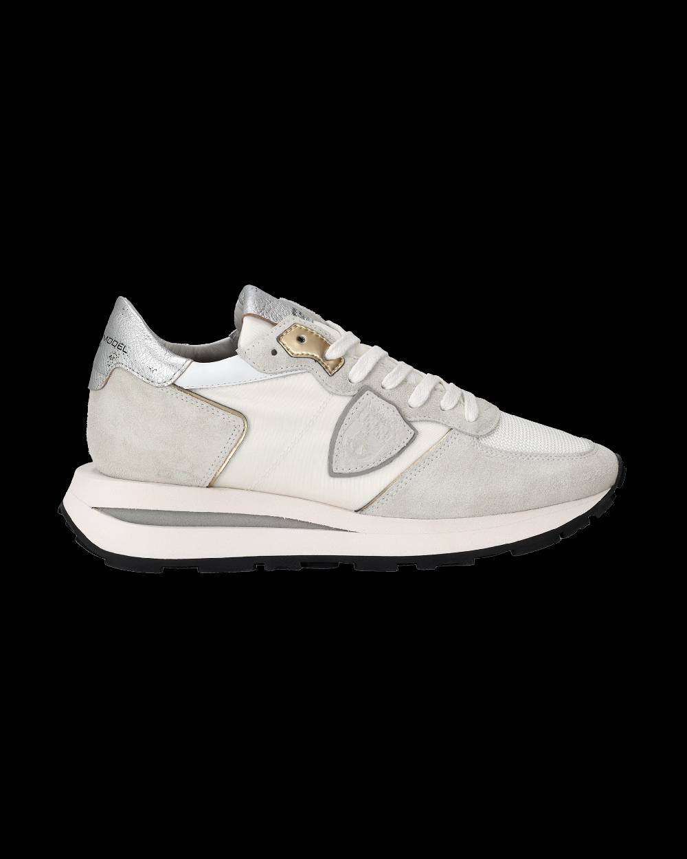 Philippe Model Sneaker basse Tropez Haute donna - bianco e argento Presa