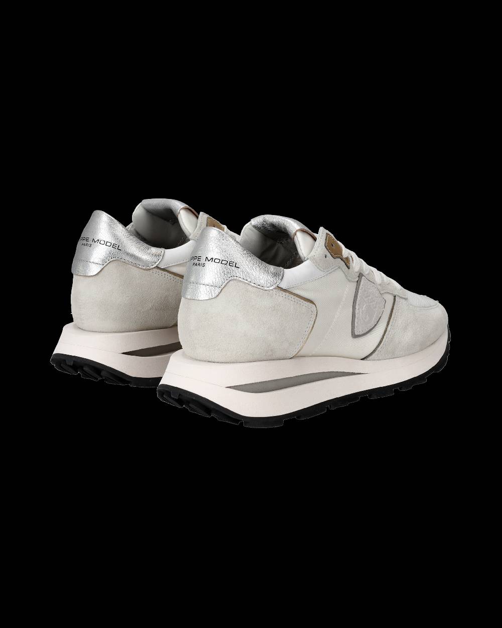 Philippe Model Sneaker basse Tropez Haute donna - bianco e argento Presa