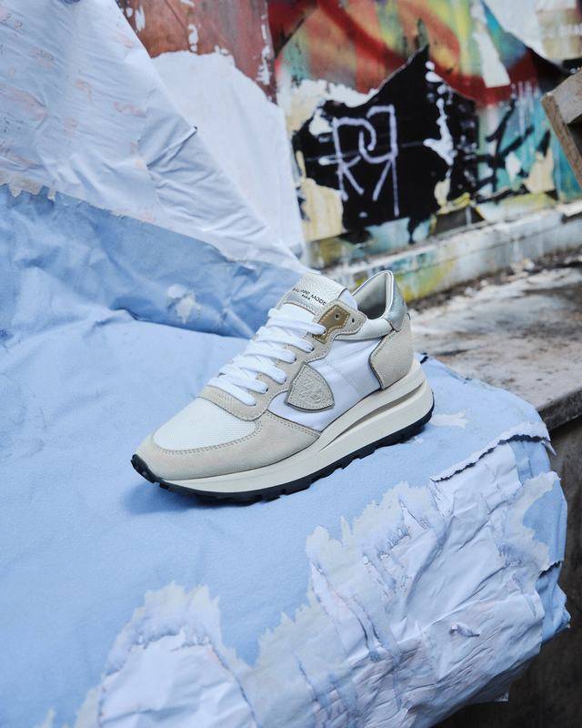 Philippe Model Sneaker basse Tropez Haute donna - bianco e argento Presa