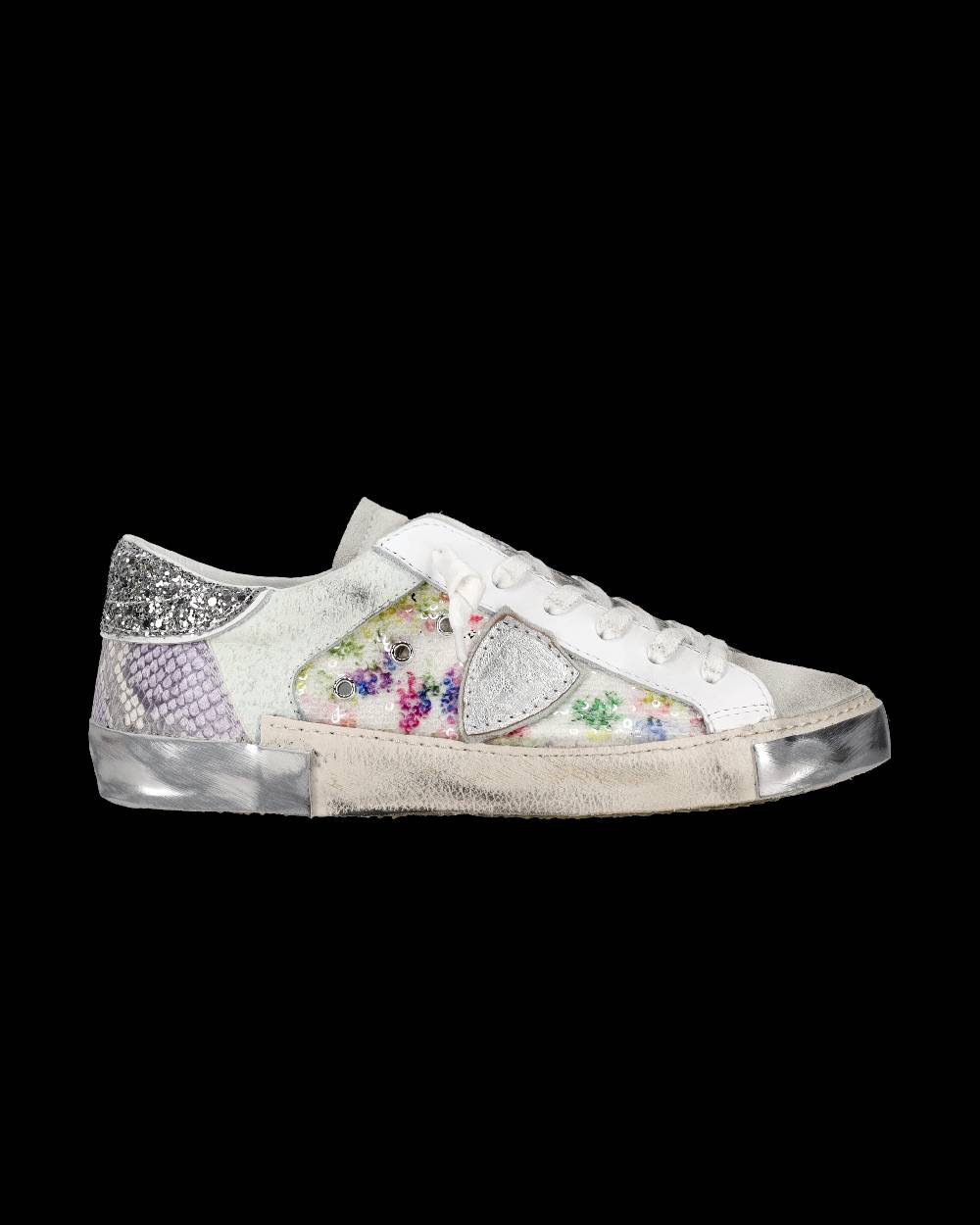 Philippe Model Sneaker bassa PRSX donna - bianco e argento Vendita Calda