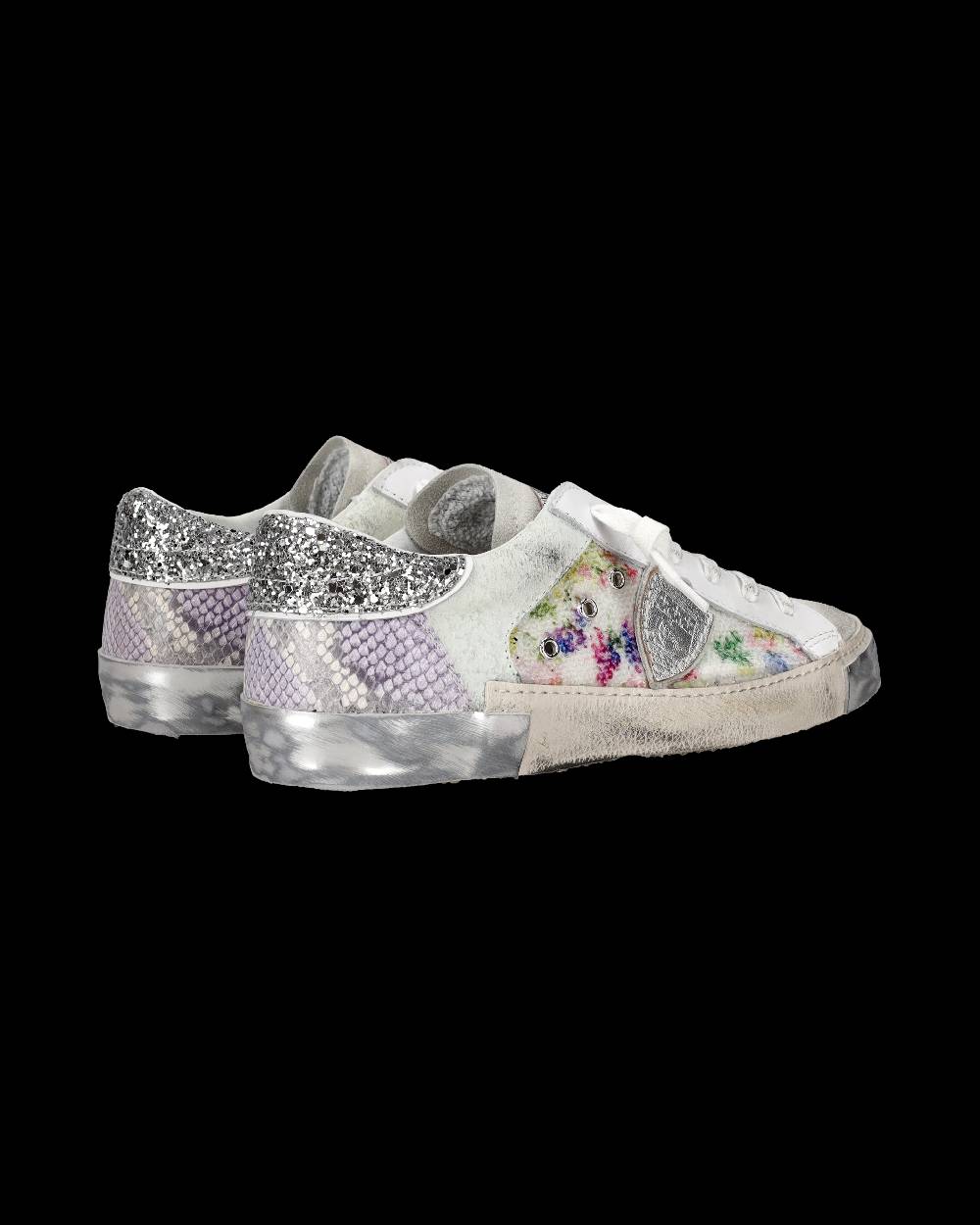 Philippe Model Sneaker bassa PRSX donna - bianco e argento Vendita Calda