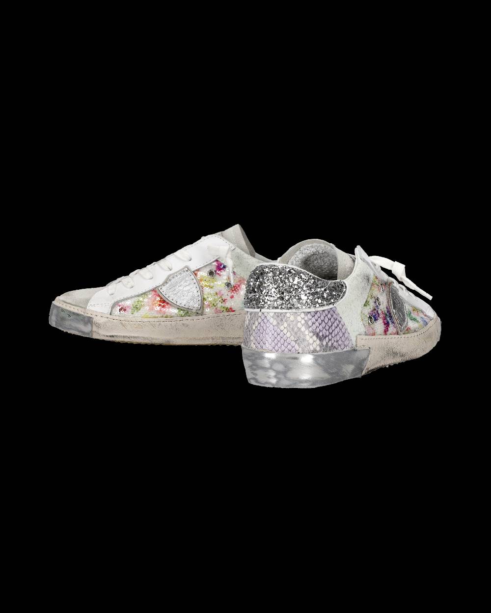 Philippe Model Sneaker bassa PRSX donna - bianco e argento Vendita Calda