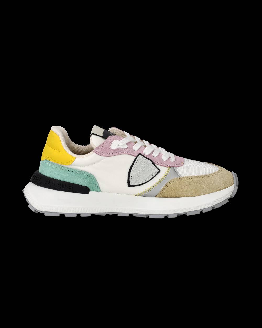 Philippe Model Sneakers Antibes da Donna Bianche e Rosa in Tessuto Tecnico Qualità