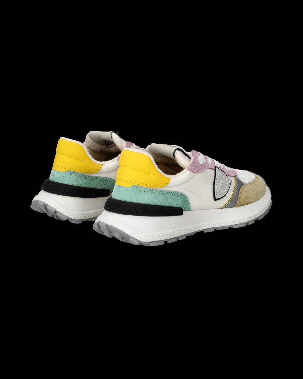 Philippe Model Sneakers Antibes da Donna Bianche e Rosa in Tessuto Tecnico Qualità