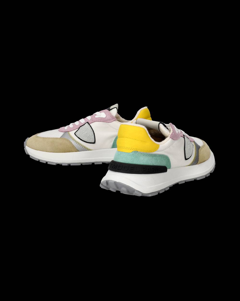 Philippe Model Sneakers Antibes da Donna Bianche e Rosa in Tessuto Tecnico Qualità