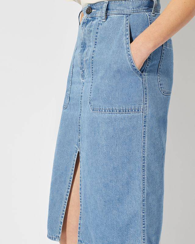 Philippe Model Gonna Di Jeans Seline da Donna Azzurra in Denim Prezzo Ridotto