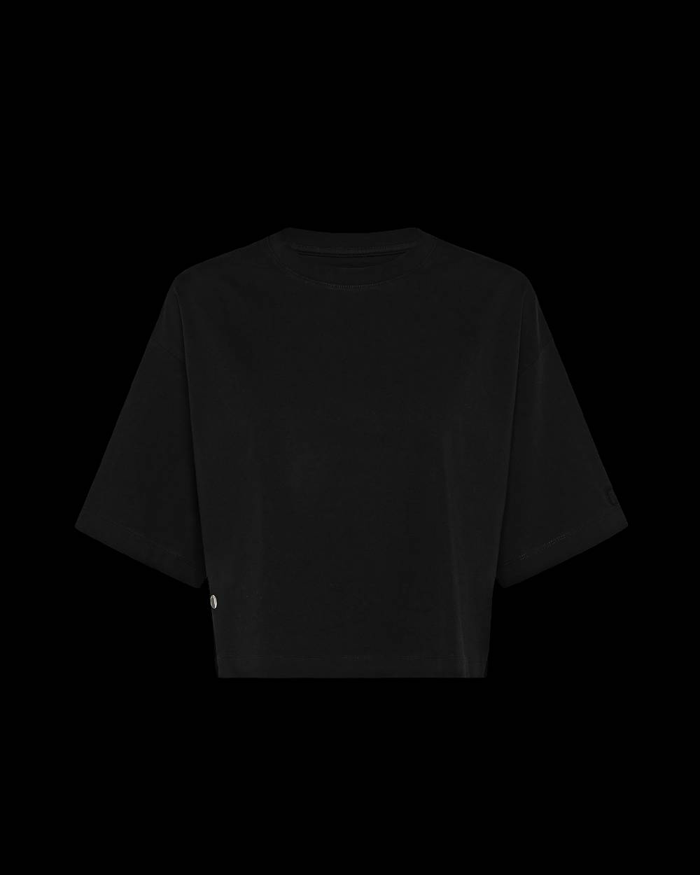 Philippe Model T-Shirt Cropped Marion da Donna Nera in Jersey Convenienza