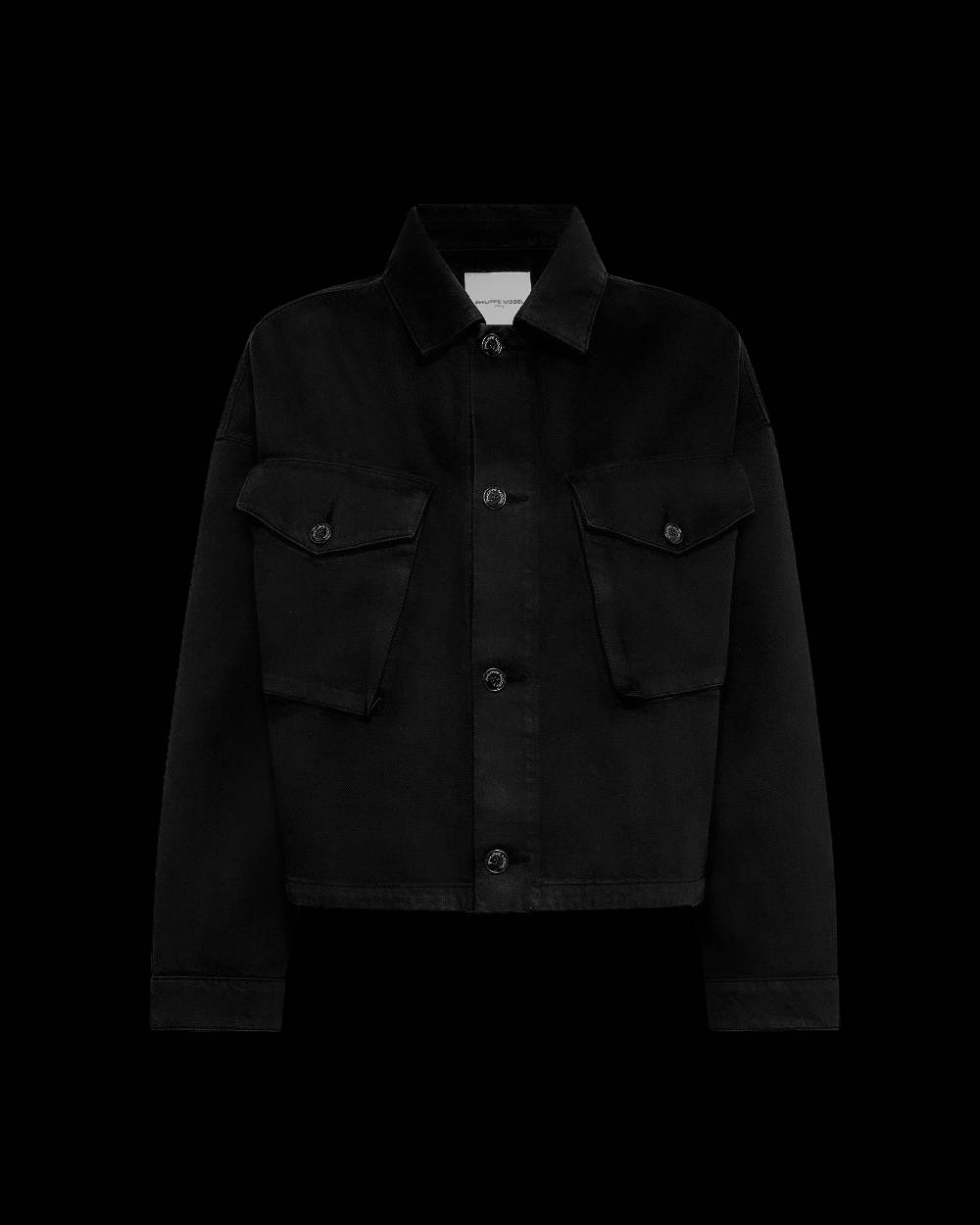 Philippe Model Giacca Nera Giselle da Donna in Bull Denim Negozio