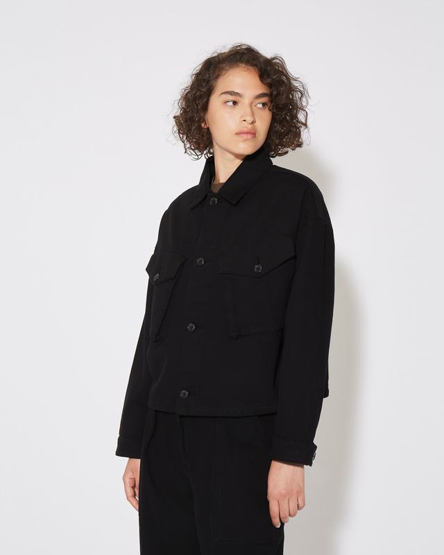 Philippe Model Giacca Nera Giselle da Donna in Bull Denim Negozio
