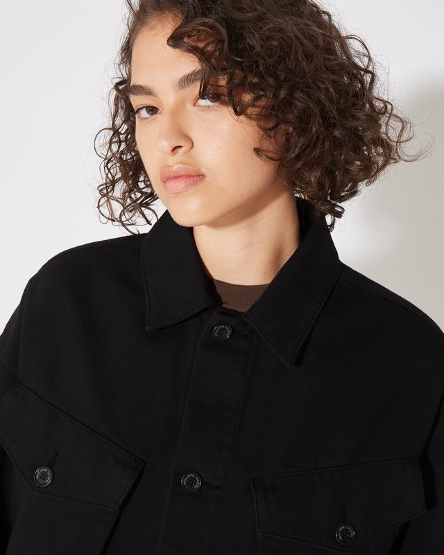 Philippe Model Giacca Nera Giselle da Donna in Bull Denim Negozio