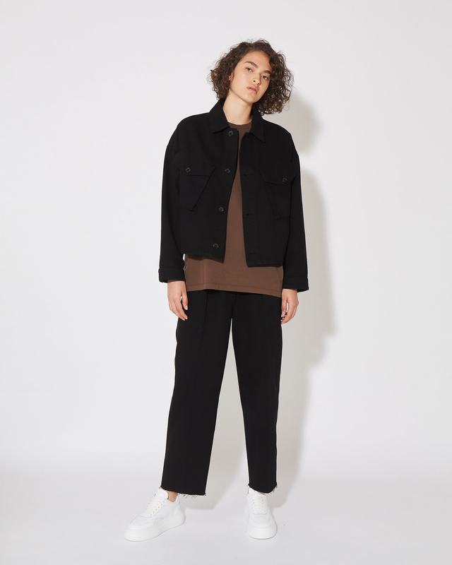 Philippe Model Giacca Nera Giselle da Donna in Bull Denim Negozio